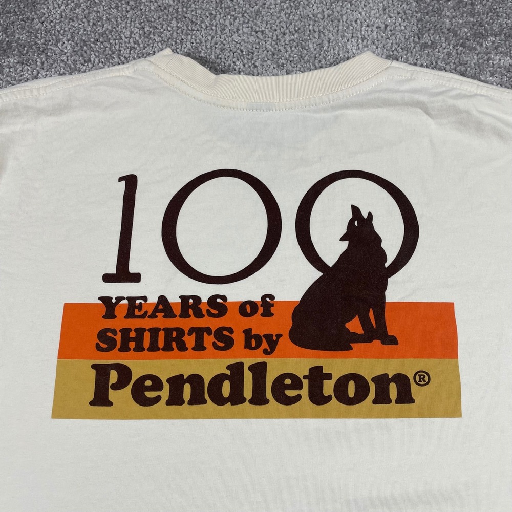 Pendleton T Shirt Mens Large Howling Wolf Graphic 100 Years of Shirts